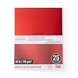 25 Sheets Red Foil 8.5' x 11' Cardstock Paper by Recollections - Acid and Lignin Free Paper for Scrapbooks, Arts & Crafts - 1 Pack