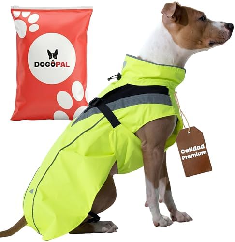 DOGOPAL Chubasquero Reflectante para Perros, Impermeable para Per...