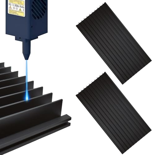 Hxszk 2-Pack Honeycomb Laser Bed Panels, Premium Black Anodized Aluminum for Laser Engraver & Cutter, Modular DIY Worktable for Heat Dissipation & Desktop Protection (7.87