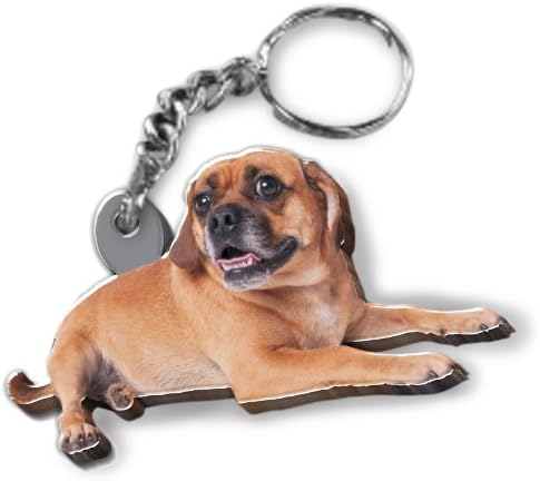 Got Yo Gifts Puggle Mirrored Acrylic Keychain