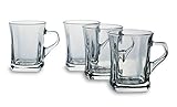 Höhe 100 mm Bohemia Cristal 093 006 141 Glühweinbecher ca. 240 ml aus Kalk-Natron-Glas 4er Set \