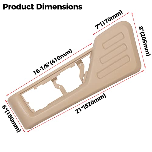 ECOTRIC Tan Front Driver Seat Cushion Panel Trim Compatible with 2008-2010 Ford F250 F350 F450 F550 Super Duty Replacement for # 8C3Z-2562187-BB by ECOTRIC - Image 5