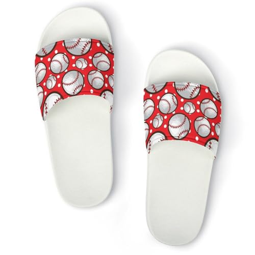 スリッパ 野球柄 室内履き ルームシューズ 男女兼用 おしゃれ サンダル 軽量 前開き 滑り止め 洗える 部屋用 来客用 お風呂用 プレゼント 36 (230mm)