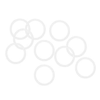 uxcell Silicone O-Rings, 20mm OD 16mm ID 2mm Width VMQ Seal Gasket for Compressor Valves Pipe Repair, White, Pack of 10