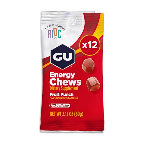 Image of GU Energy Chews, Fruit Punch - 12 Bags (24 Servings Total)