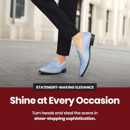 Amali Devy, Men's Dress Loafers, Slip-On Tuxedo Shoes for Men, Velvet Embellished Loafer Slippers4