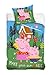 Peppa Pig Poszewka na kołdrę dla dzieci z poszewką na poduszkę 135 x 200 + 80 x 80 cm bawełna