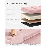 SONGMICS Storage Ottoman Bench, 30 Inches Velvet Foldable Foot Rest - Image 4