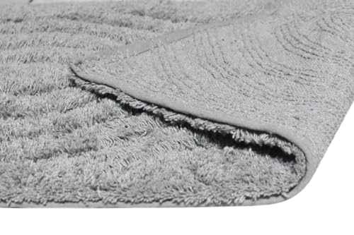 Image of Plain Super Soft Anti Skid (40x60 cm) Super Absorbent Mats Microfibre 2000 GSM Door Mats for Home /Bathroom /Bedroom /Kitchen /Floor Mat (Pack of 1) Pattren - Solid, Color - Grey