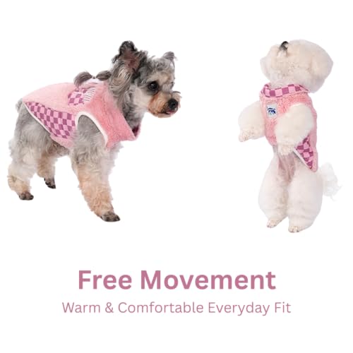 Sniff & Soul Sherpa Dog Jacket - Ultra Plush Fleece Winter Dog Coat with Back Zipper, Modern Colorblock Design, Warm & Durable, Machine Washable for Small and Medium Dogs - Image 5
