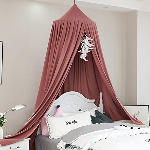 Extra Large Kids Bed Canopy For Girls Boys Bedroom Decor,Crib Canopy Nursery Canopy Hanging Canopy Blocking Light Canopy Reading Nook Canopy (Rose Red) #TOP7