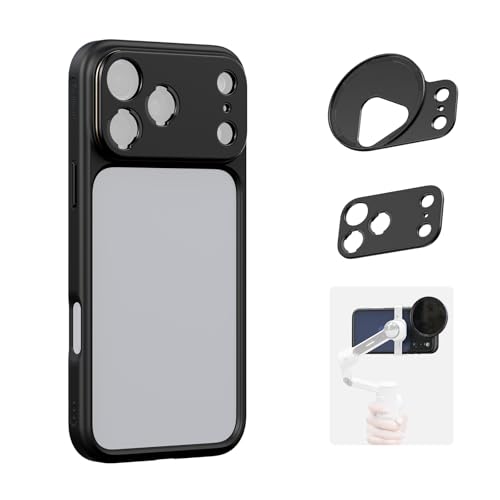 SmallRig FilMov Bumper Phone Case for iPhone 17 Pro, Hollow Back Design with Lens Backplate, 67mm Filter Adapter Compatible with Phone Gimbal Stabilizers, for DJI for Insta360, Black - 5790