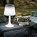 pearlstar LED Solar Table Lamp Outdoor Indoor Desk Lamp White Night Lights Garden Patio Solar Table Lights, Auto ON/Off, 2 Lighting Modes (Pure White)