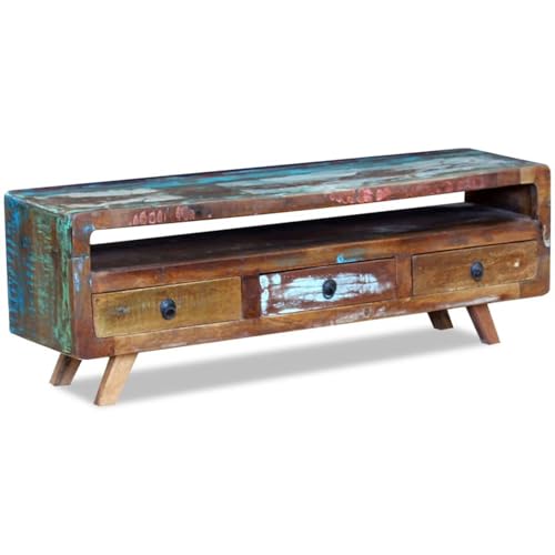 Tidyard Mueble de TV de Madera Maciza reciclada