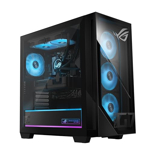 ASUS ROG GM700 Gaming Desktop, NVIDIA® GeForce RTX™ 5080 GPU, AMD Ryzen™ 9 9950X 3D, 64GB, 2TB, Gaming Keyboard and Mouse, GM700TZ-DR9X3D5080WP-CB