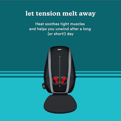 image for Homedics Shiatsu Massage Cushion with Soothing Heat, Deep-Kneading Mas