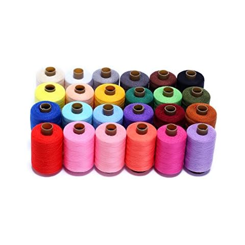 Hamhsin Sewing Thread Assortment Coil 24 Colors 1000 Yards Each Polyester Thread Sewing Kit All Purpose for Hand and Machine Sewing Cover