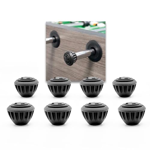 Bandito Kickerstangen Endkappen Safety, 30mm Ø große Sicherheits Abschlusskappen am Stangenende, aus weichem Kunststoff, schützt den Spieler, Kinderschutz, Set 8 St. für 16mm und 13mm Stangen (13 mm)