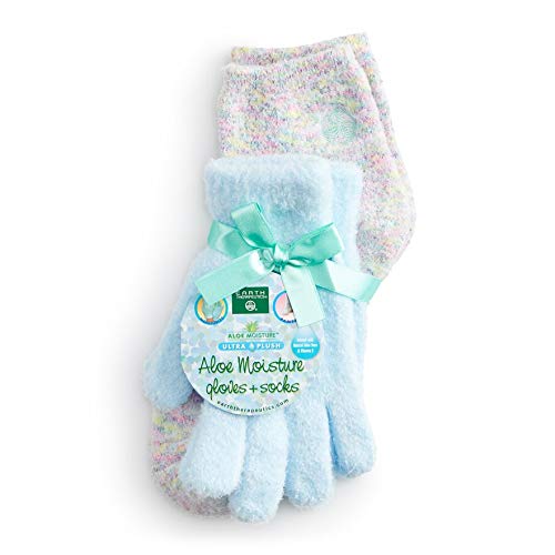 Earth Therapeutics Aloe Moisture Gloves & Socks Set - Confetti/Blue