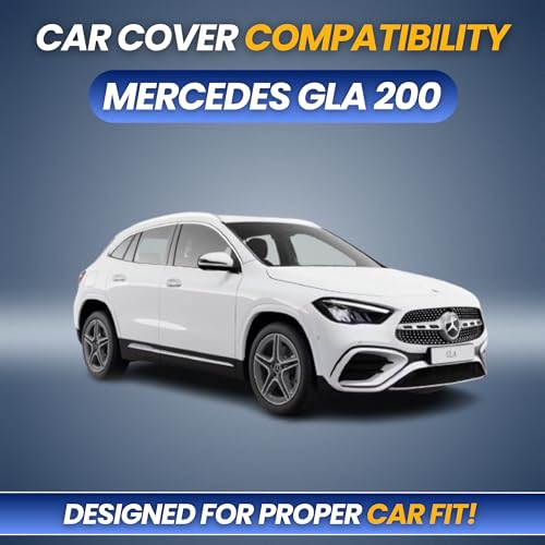 Image of Premium 100% Waterproof Car Cover for Mercedes GLA 200 Model | All-Weather, UV & Dust Protection | Heavy-Duty 3-Layer Fabric | Custom Fit with Mirror & Antenna Pockets | Navy Blue