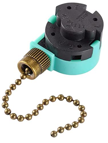 Ceiling Fan Switch 3 Speed 4 Wire Zing Ear ZE-268S6 Pull Chain Switch Control Replacement 3 Speed Control Switch Ceiling Fans, Wall Lamps, Cabinet Light 2Pack(Bronze)