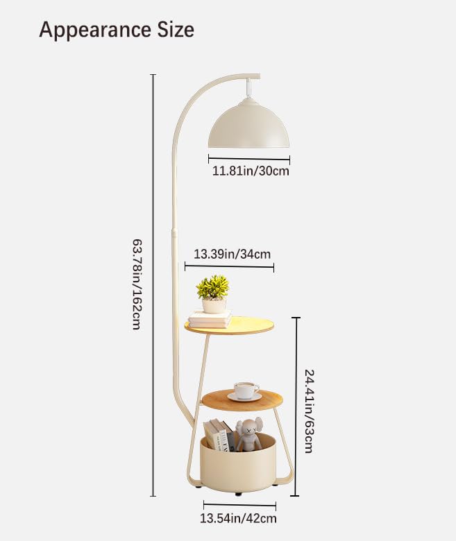 Lampe de table LED moderne avec télécommande et plateau bois blanc