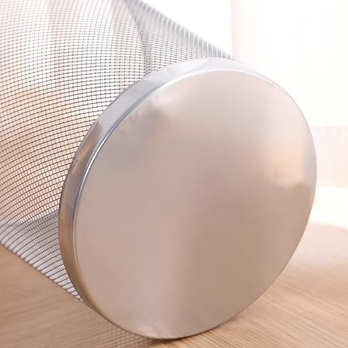 Haofy Metal Mesh Trash Can, Sturdy Iron Trash Bin, Circular Shape, Convenient, Lightweight, Compact, High Strength, Mesh Trash Can for Kitchen Bathroom Office Room (Gray), Haofyhx1ds97tg2-12 by Haofy - Used condition - Image 4