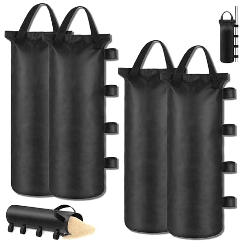 4 Stück Pavillon Gewichte, Gewichte Pavillon Sandsäcke, Oxford Sandsäcke Beschwerung, 800D Oxford Gewichte, Erweitern Zelt Stabilität für Befestigen Zeltstangen Camping Strand Garten, 50×20cm