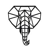 Ecqizer Elephant Wall Art - Modern Home Decor Accents Sculptures for Home & Kitchen, 14.5×12 Inch, black
