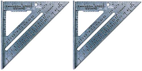Swanson Tool S0101 7-inch Speed Square Layout Tool with Blue Book (Pack of 2)