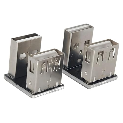 USB 2.0 Type A Male to Female U Shaped UP AngledDO Connector Adapter 360 Degree Opposite Angled