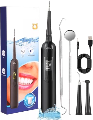 Plaque Tartar Remover for Teeth Dental Calculus Remover Teeth Cleaning Kit with LED Ultrasonic Tooth...