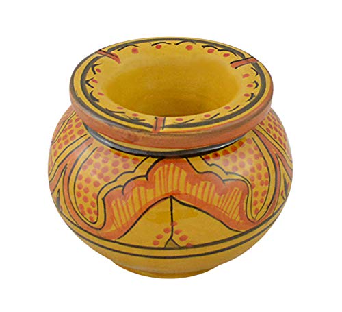 Ceramic Ashtrays Hand Made Moroccan smokeless Ceramic Vivid Colors Small