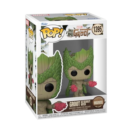 Funko Pop! Marvel: Wag - Scarlet Witch - We Are Groot - Figura de Vinilo Coleccionable - Idea de Regalo- Mercancia Oficial - Juguetes para Niños y Adultos - TV Fans - Muñeco para Coleccionistas