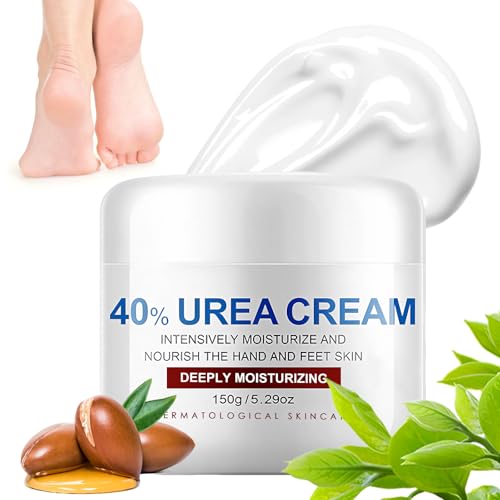 Crema de Urea 40% Alta Concentración para Piel Seca y Agrietada, 150g Hidratación Profunda y Reparación de Talones, Codos y Rodillas, Suave y de Rápida Absorción