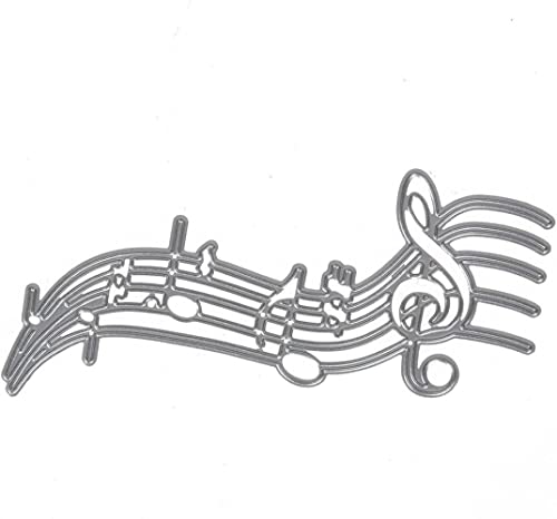 ZbFwmx Cutting Dies Music Dies Handmade DIY Paper Art Cards Album Decoration Stencils Template Embossing for Card Scrapbooking Craft (Musical Notes)