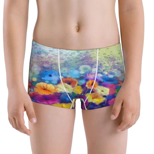 Boys' Cotton Boxer Brief Soft Underwear-Spring Flower Seasonal