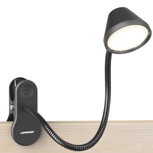 LEPOWER Clip on Light, Dimmable Reading Lights for Books in Bed, 300LM Clip on Lamp, 5 Color Temperatures Clamp Light, Night Light Mode, Timer Setting, 2%-100% Brightness, for Bed, Headboard and More LEPOWER Clip on Light, Dimmable Reading Lights for Books in Bed, 300LM Clip on Lamp, 5 Color Temperatures Clamp Light, Night Light Mode, Timer Setting, 2%-100% Brightness, for Bed, Headboard and More