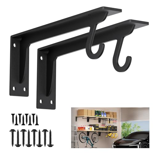 WYGWP 17 inch Heavy Duty Closet Rod and Shelf Bracket