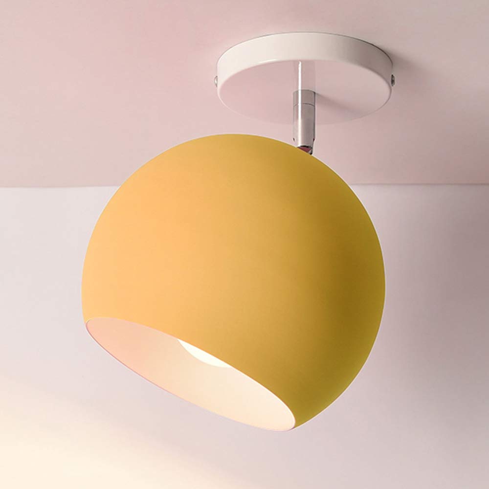 Plafonnier E27 jaune pour éclairer un couloir sombre ou une entrée