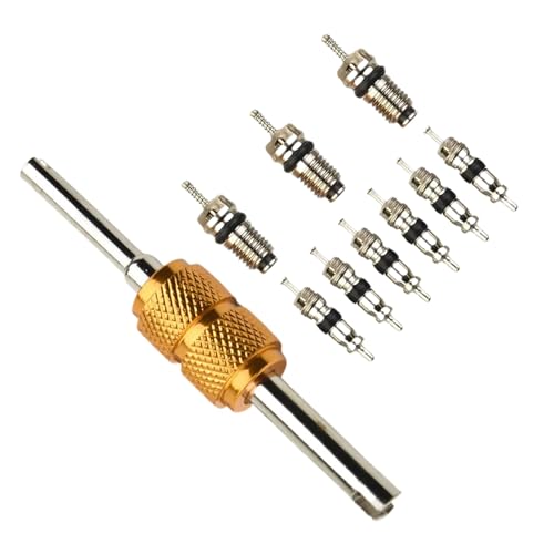 Yidueace Herramienta de Extracción de Válvula de Núcleo de CA - Herramientas de Reparación de Aire Acondicionado para Automóviles | Juego de 10 Unidades de Válvulas de Núcleo para Aire Acondicionado,