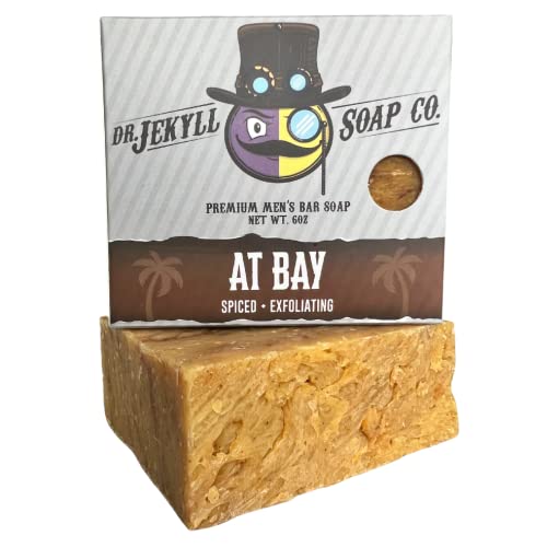 Dr. Jekyll Bar Soap For Men, 5 Pack - Quality Men's Bar Soap, Masculine Scent, No Harmful Chemicals - Aloe Vera And Jojoba Oil - Natural And Organic Ingredients, Formulated & Handcrafted In The Usa - At Bay, 6 Oz Each, Pack Of 5 #TOP23