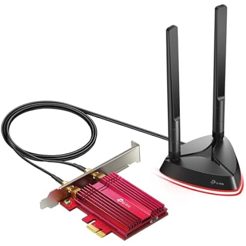 TP-Link WiFi 6 PCIe WiFi Card for PC, AX3000 Dual Band with Magnetized Base