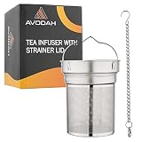 Avodah Tea Infuser Basket with Tea Strainer Lid. Large Capacity Tea Infusers for Loose Tea