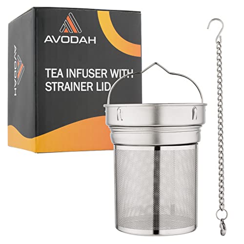 Avodah Tea Infuser Basket with Tea Strainer Lid. Large Capacity Tea Infusers for Loose Tea
