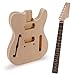 ZEFF DIY Electric Guitar Kit with Basswood Body,6 Strings Electric Guitar Kits W/Maple Neck, Maple Fretboard, S-S Pickups, All Accessories Included, Adjustable Bridge System