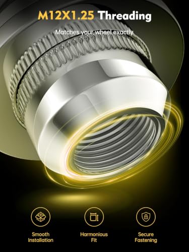 Image of MIKKUPPA 20pcs M12x1.25 Mag Lug Nuts - Replacement for Nissan Altima Maxima Murano Infiniti Factory Wheel, Chrome 12x1.25mm OEM Washer Style Tire Lug Nuts