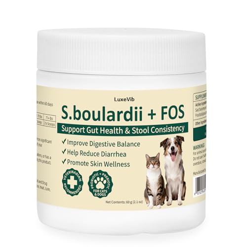 S.boulardii + FOS Pet Probiotic Powder for Dogs and Cats 6.7 Billion CFU Gut & Immune Support Loose Stool & Digestive Upset Relief Improves Stool Consistency Skin Health Veterinarian Recommended