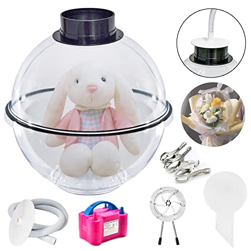 Balloon Stuffing Machine with Balloon Expansion Pliers Balloon Pump Inflater Set, Balloon Stuffer Machine Tool Balloon Filling Gift Wrapping Machine for DIY Balloon Gifts Bear Dolls Bouquet