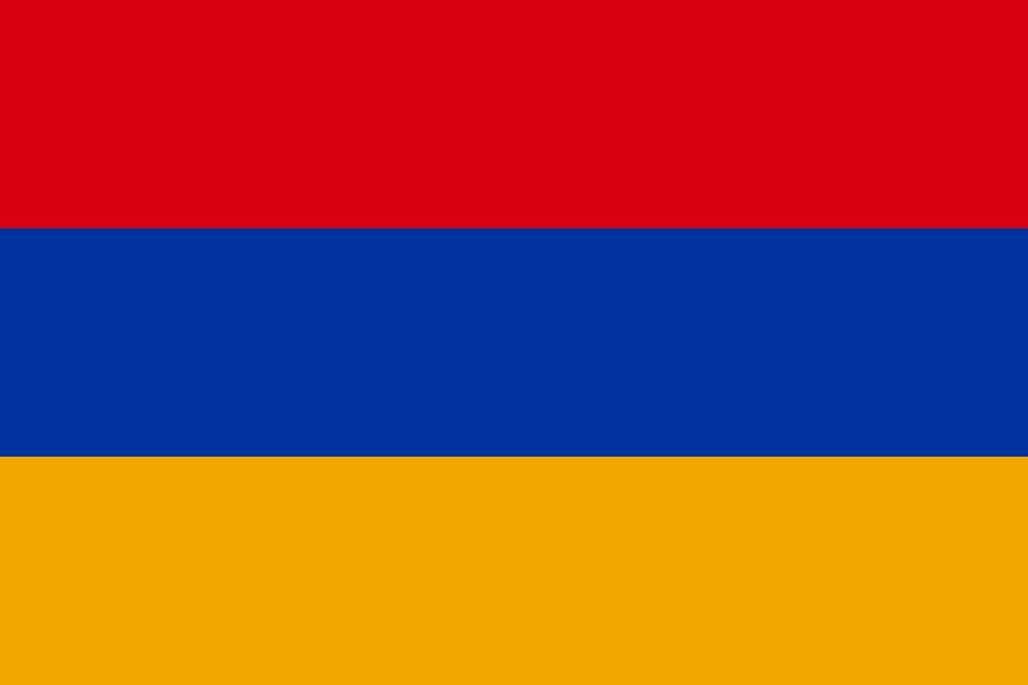 Drapeau Arménie XL format paysage de 2.16m² grand format pour mât